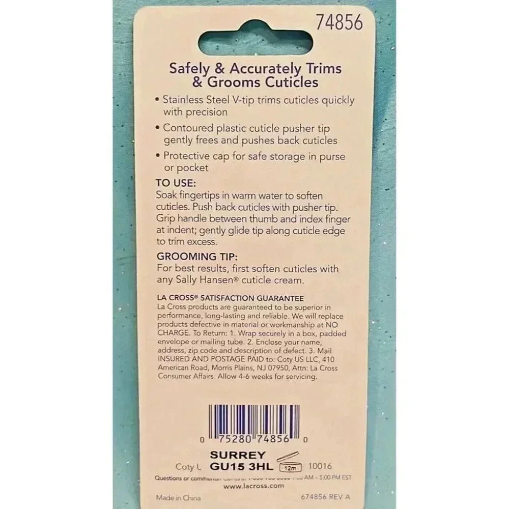 La Cross Sally Hansen Nail CUTICLE TRIMMER PUSHER - Picture 3 of 3